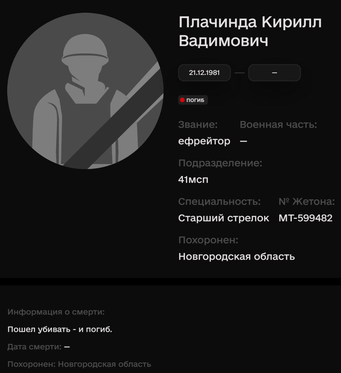 Plachinda Kirill Vadimovich