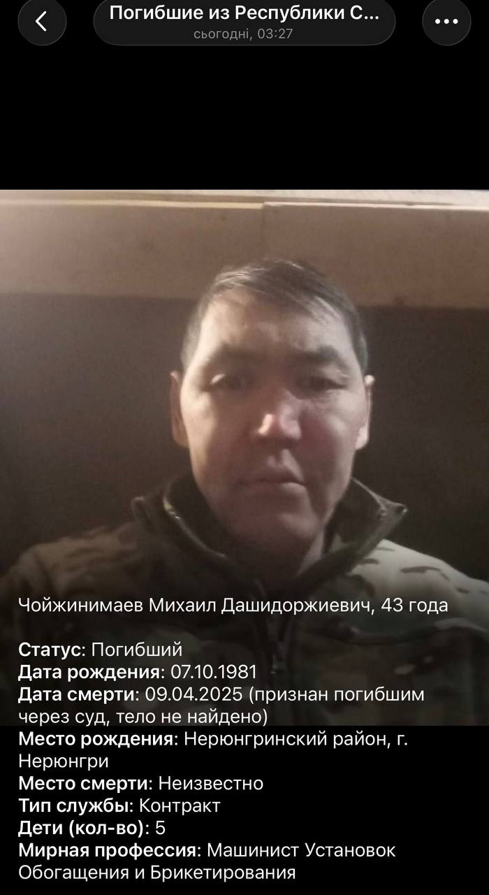 Choyzhinimaev Mikhail Dashidorzhievich