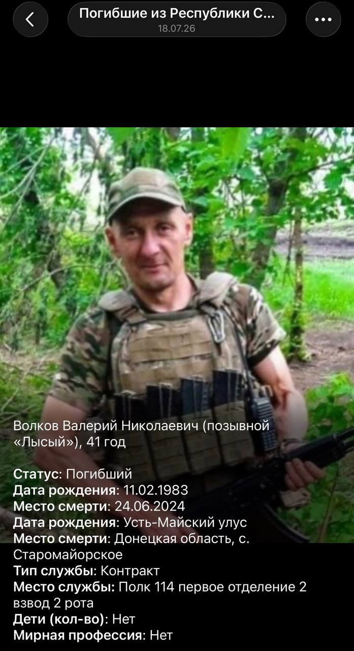 Volkov Valeriy Nikolaevich