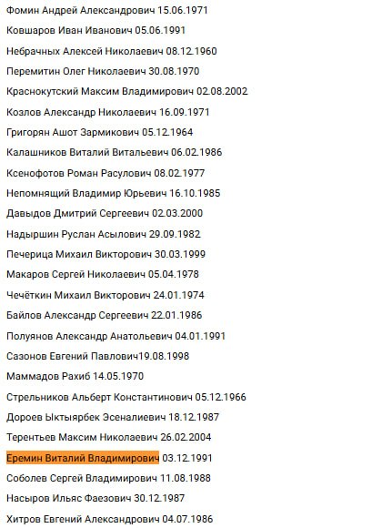 Eremin Vitaliy Vladimirovich