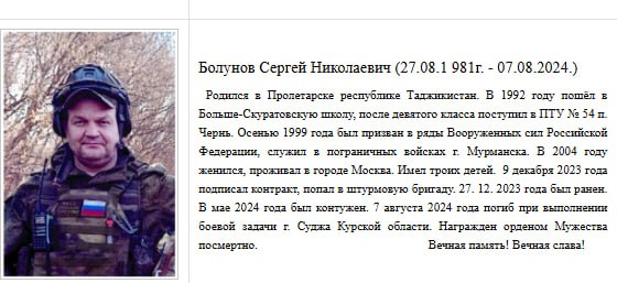 Болунов Сергей Николаевич