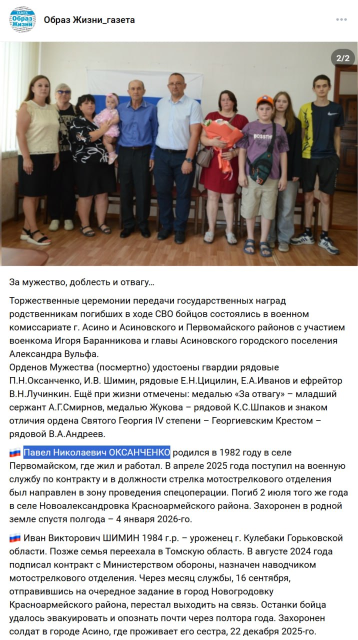 Оксанченко Павел Николаевич