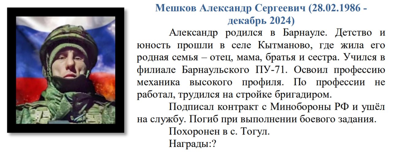 Meshkov Aleksandr Sergeevich