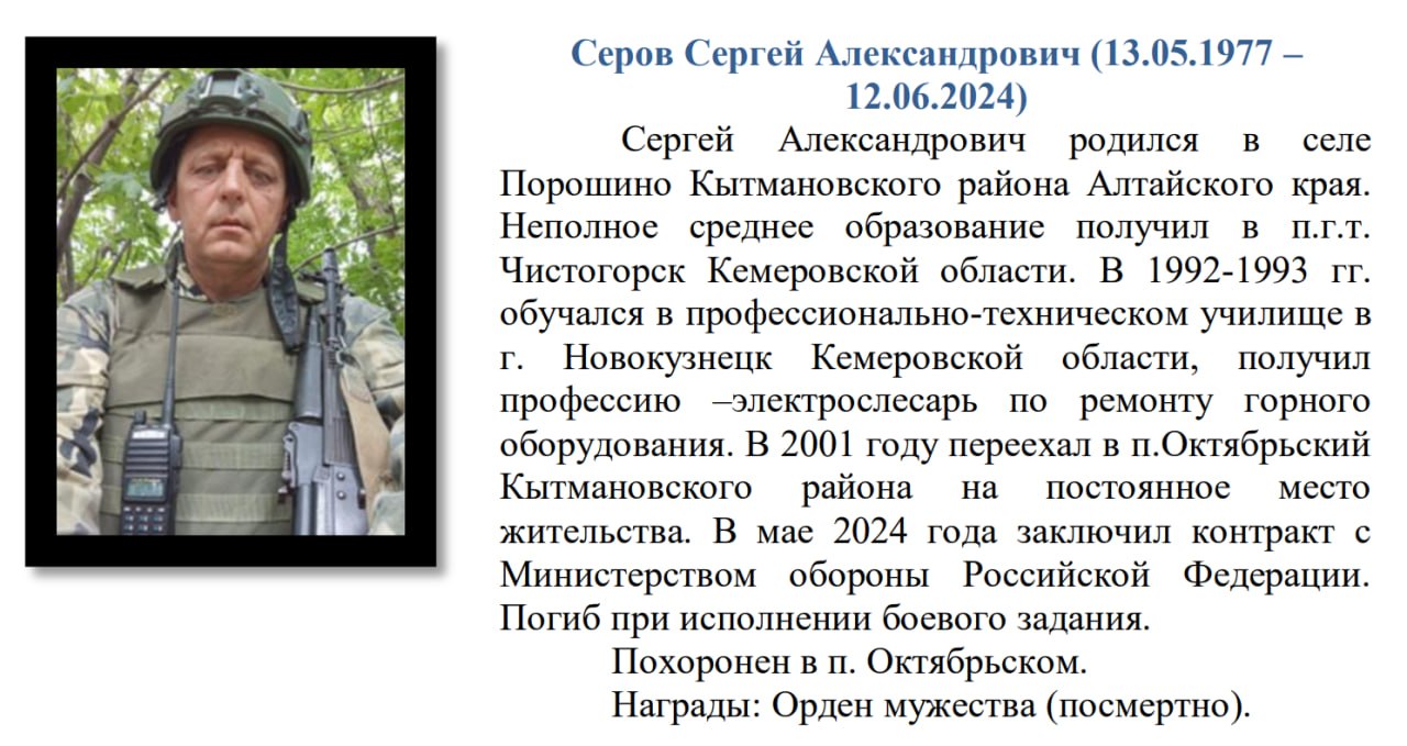 Serov Sergey Aleksandrovich