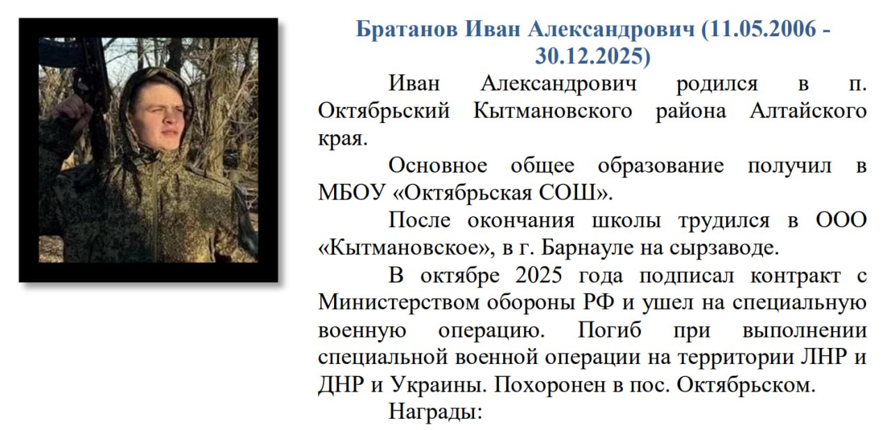 Bratanov Ivan Aleksandrovich