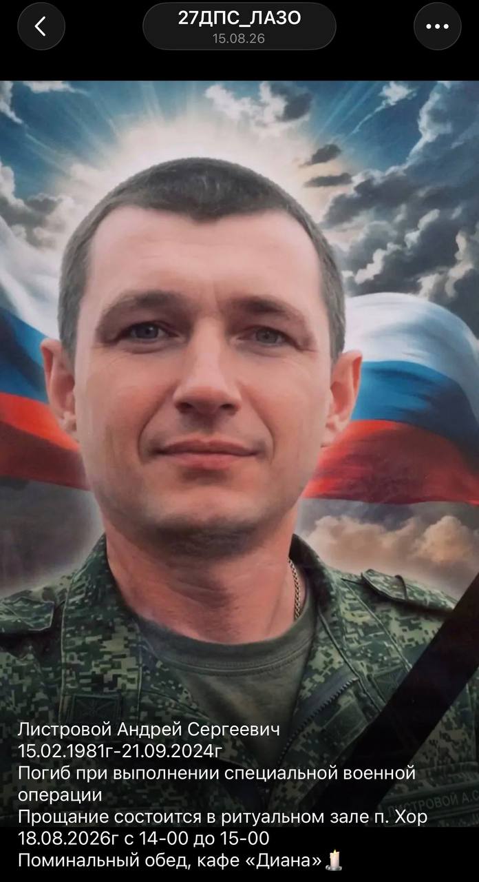 Listrovoy Andrey Sergeevich