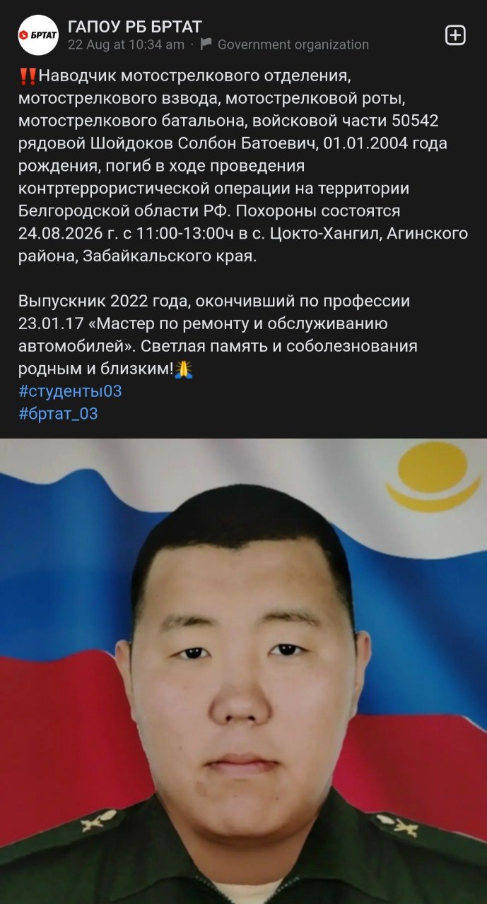 Шойдоков Солбон Батоевич