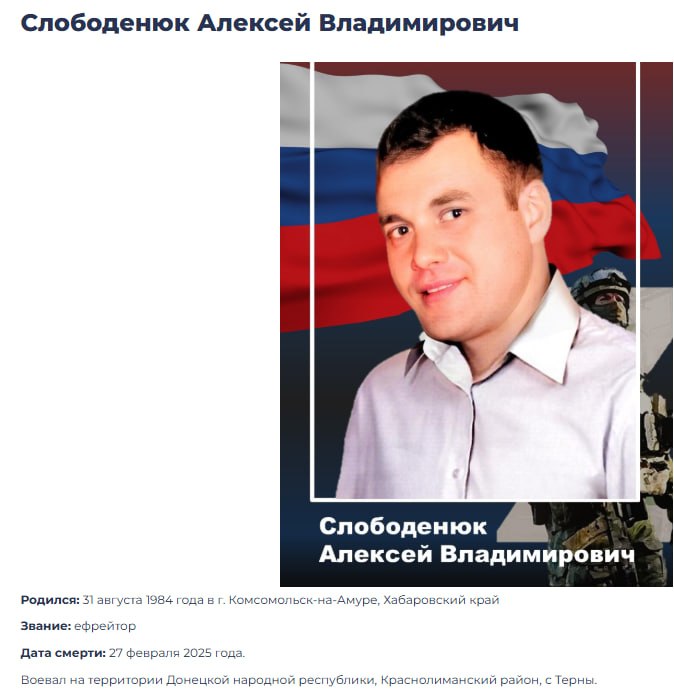 Slobodenyuk Aleksey Vladimirovich