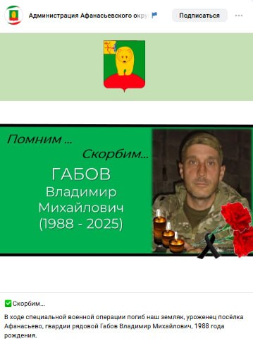 Gabov Vladimir Mikhaylovich