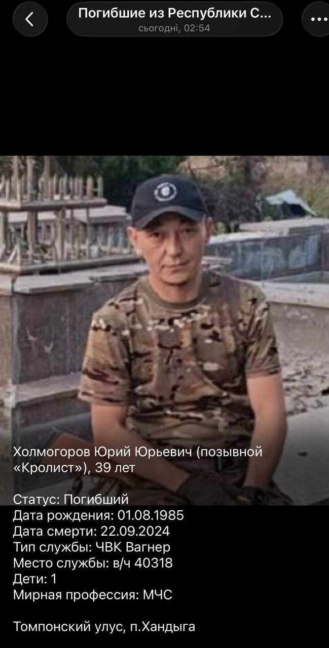 Kholmogorov Yuriy Yurevich