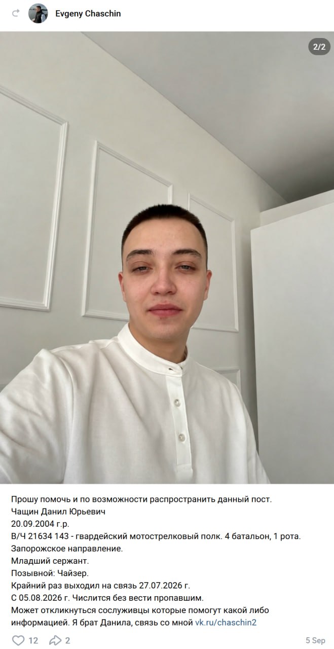 Chashchin Danil Yurevich