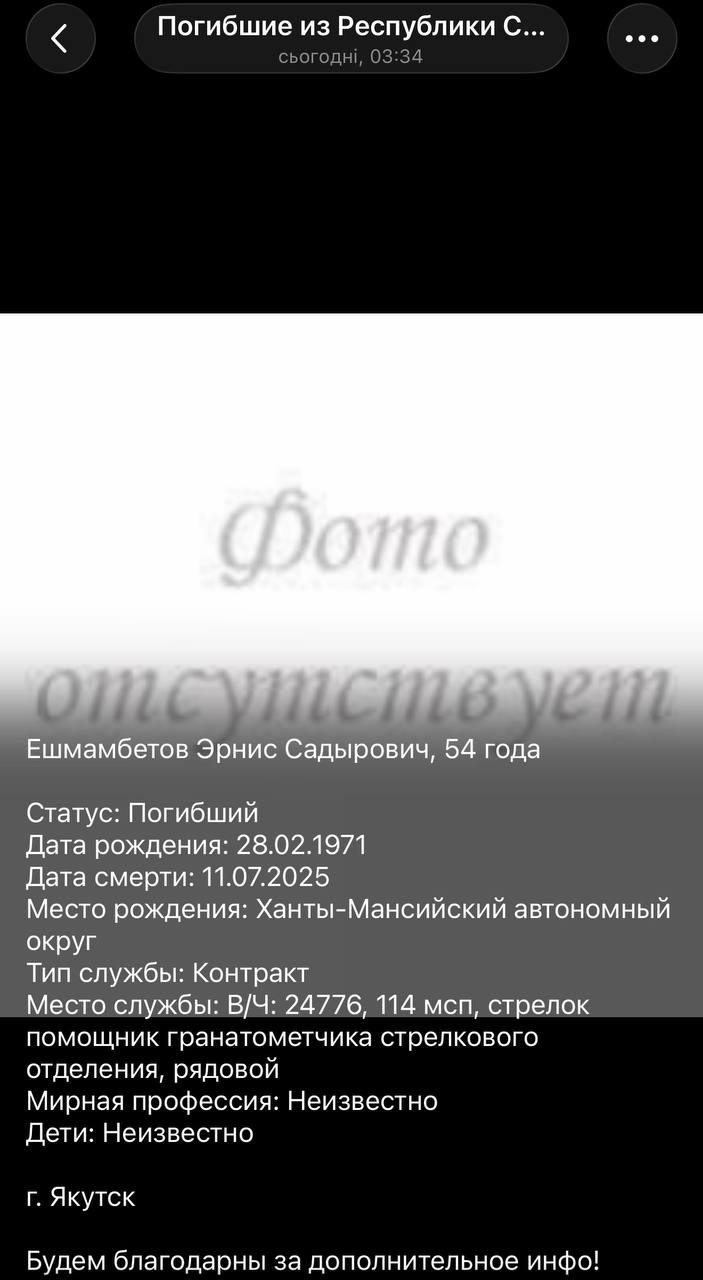 Eshmambetov Ernis Sadyrovich