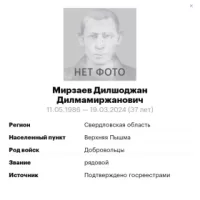 Mirzaev Dilshodzhan Dilmamirzhanovich