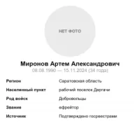 Mironov Artem Aleksandrovich