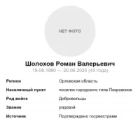 Sholokhov Roman Valerevich
