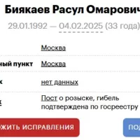 Biyakaev Rasul Omarovich