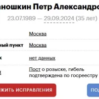 Manoshkin Petr Aleksandrovich