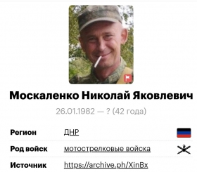 Moskalenko Nikolay Yakovlevich