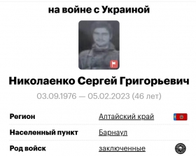 Nikolaenko Sergey Grigorevich